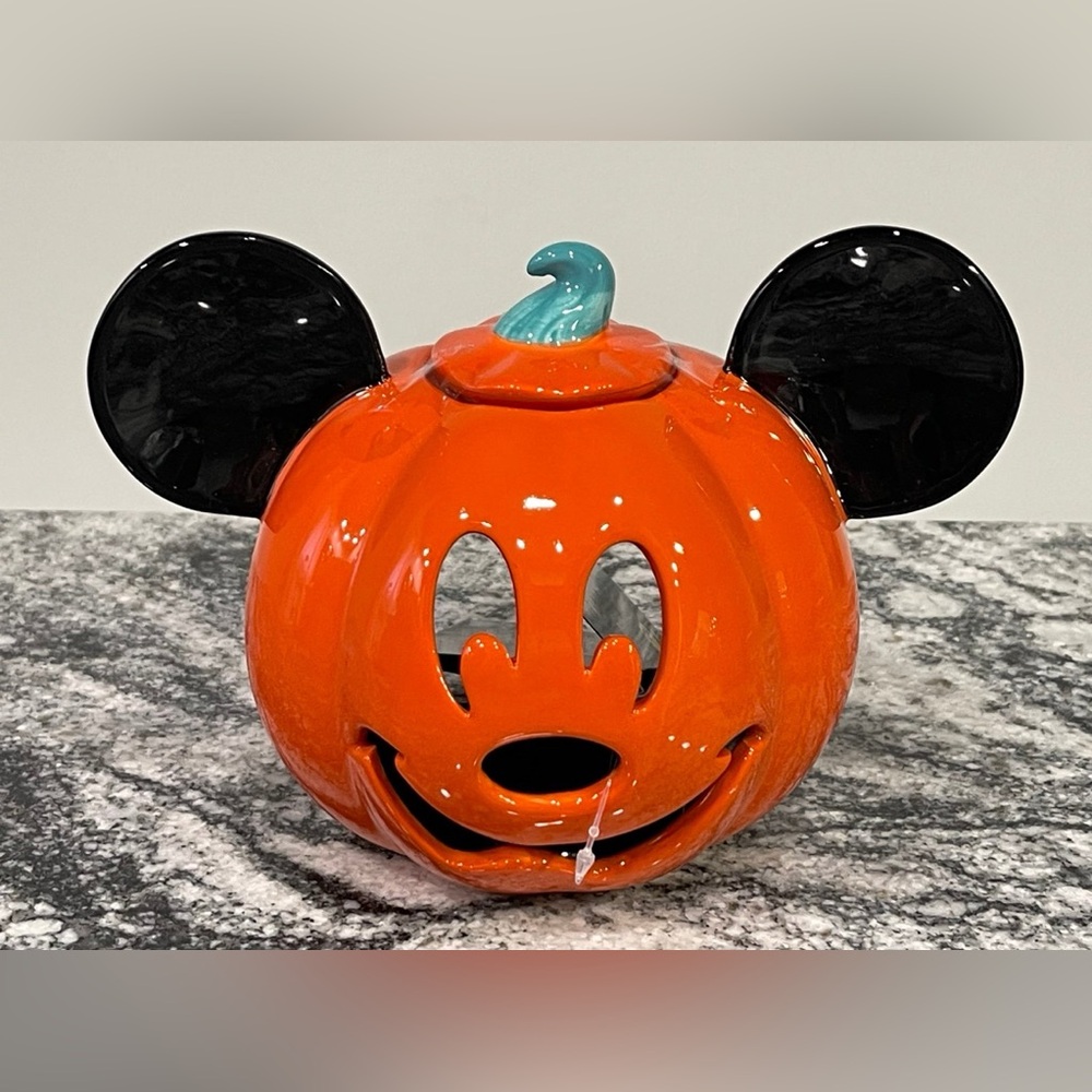 Disney Mickey Pumpkin Tea Light Candle Holder WDW PARKS